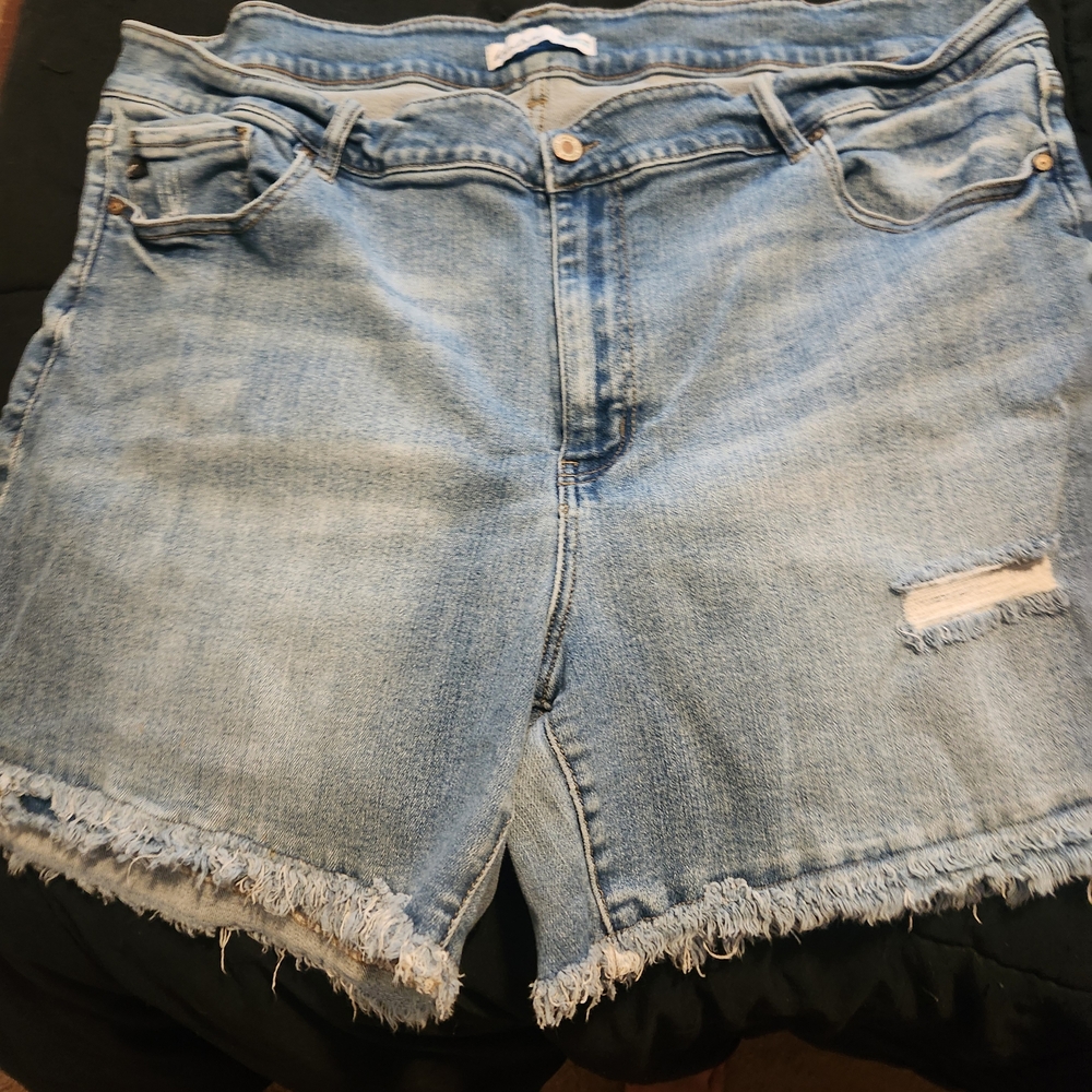 KanCan Light Blue Distressed Jean Shorts